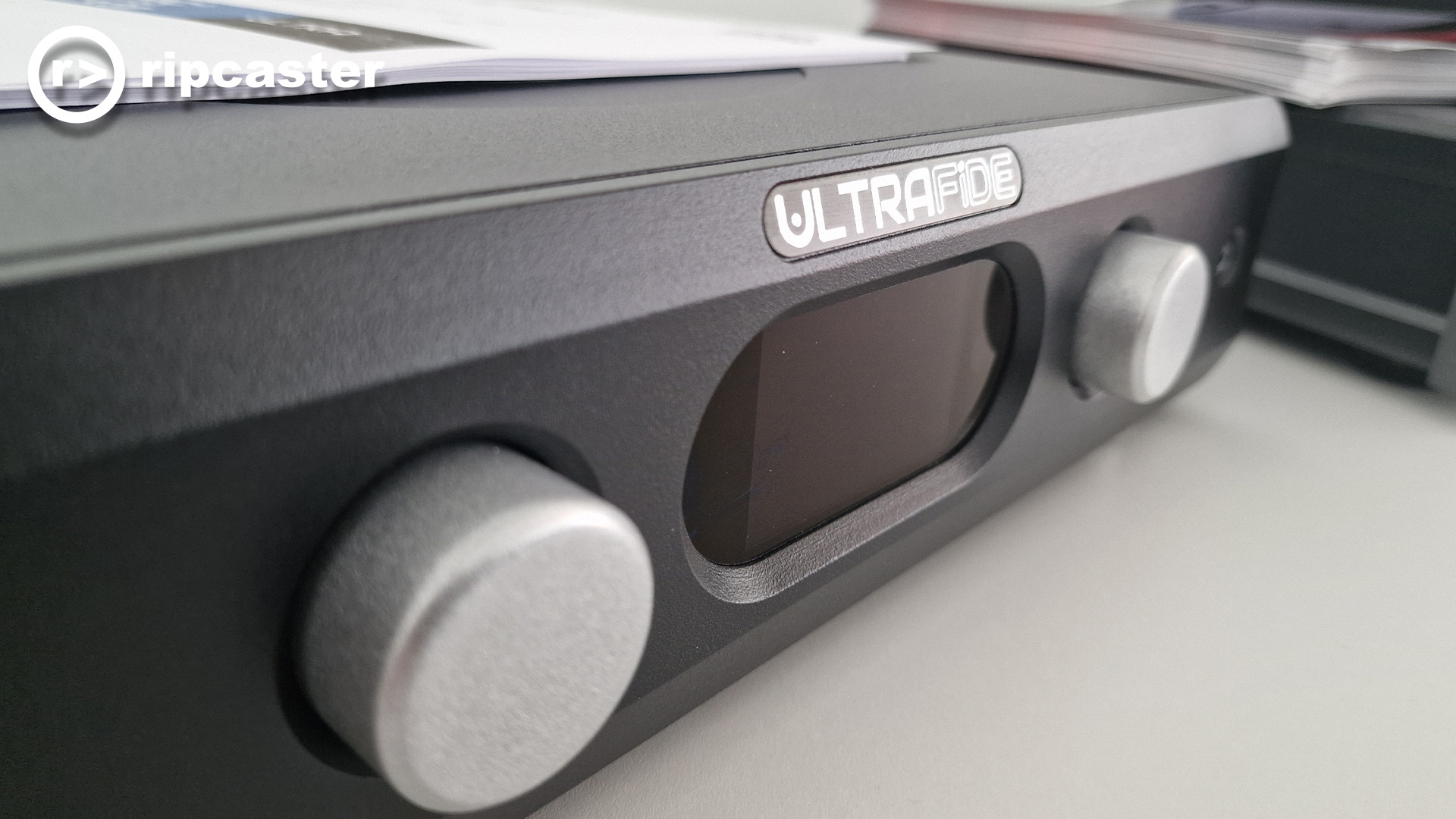 A black Ultrafide HiFi box