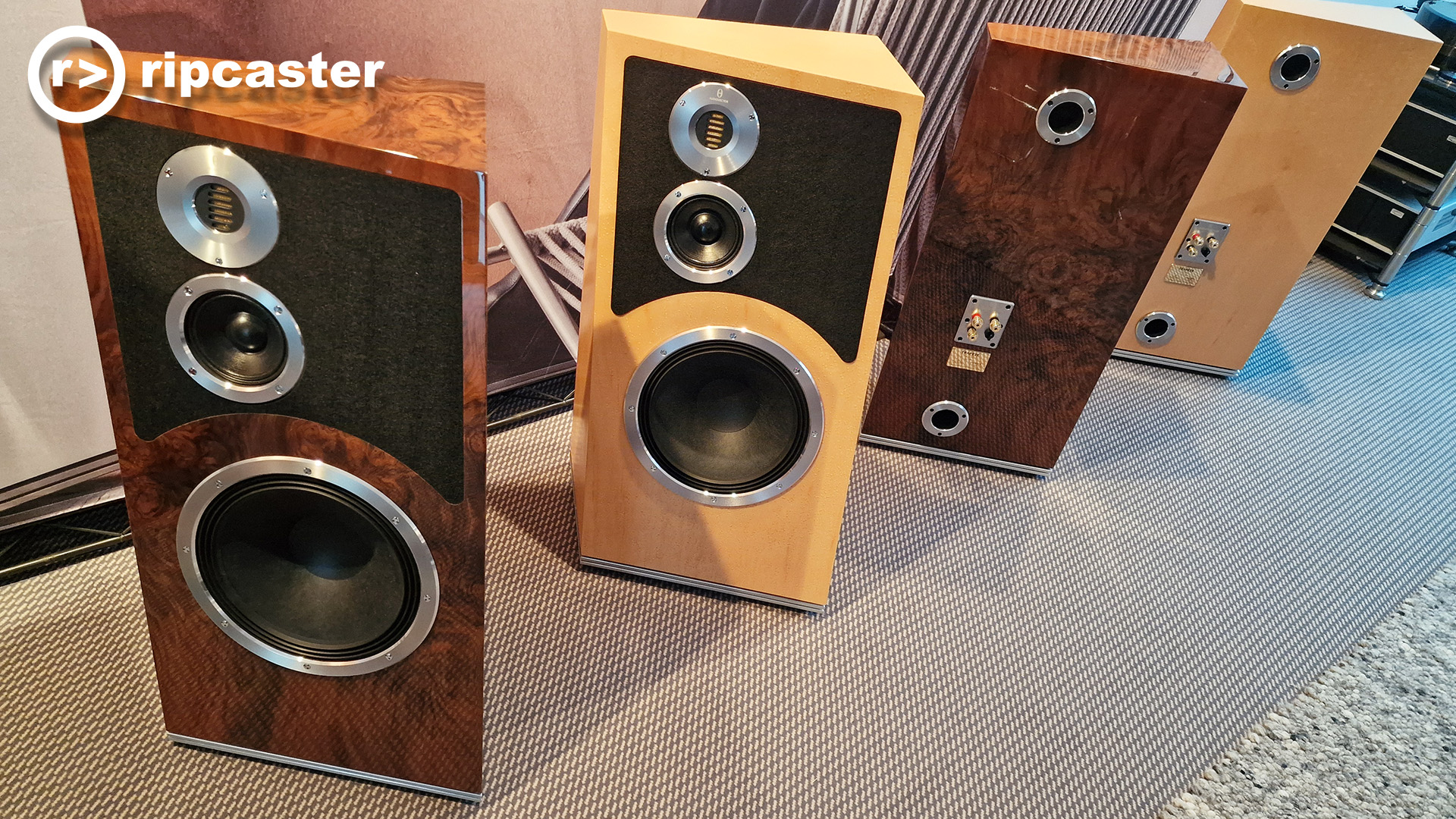 Four Audiovector Trapeze speakers