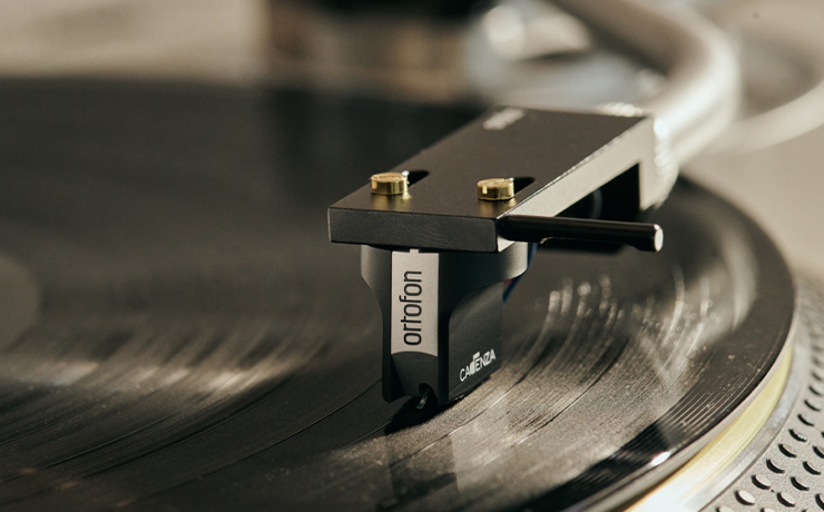 Ortofon Cadenza Mono Cartridge playing a record