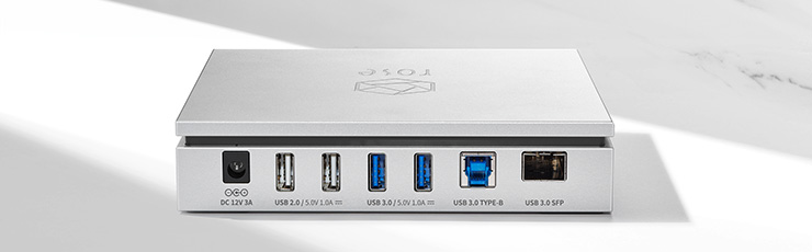 Rear view of the RSA720 showing connection ports