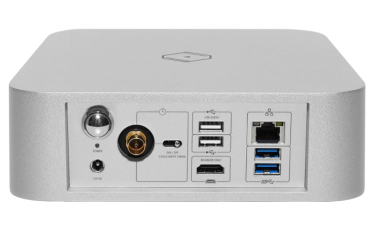 The Silent Angel Rhein Z1C in silver showing it's rear connection options