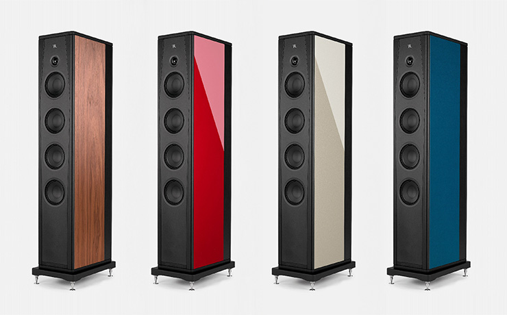 Four different speakers with different finishes. All of them are Rosso Fiorentino Arno 40.