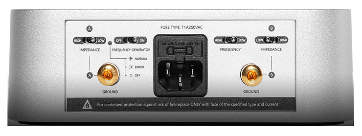 Silent Angel Forester FGC Linear Power Supply in silver - rear view