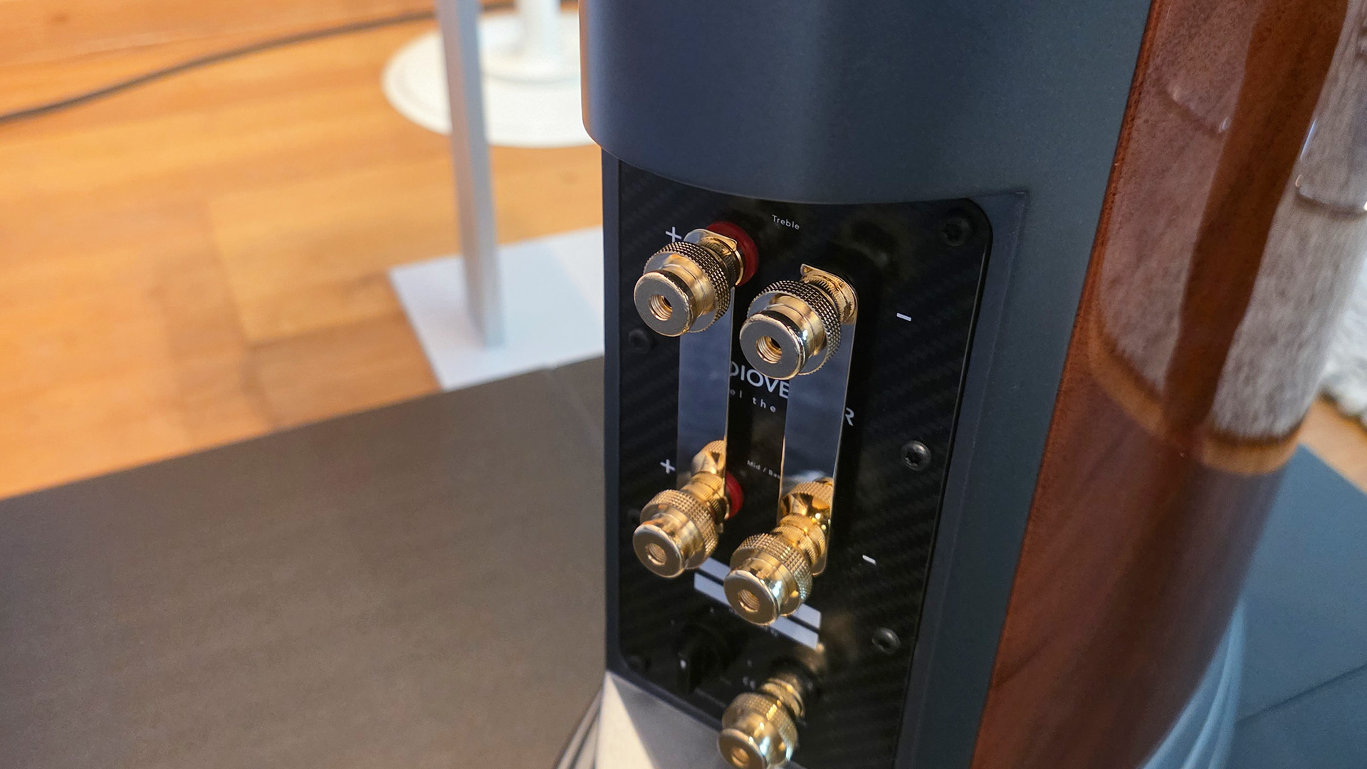 The back of an Audiovector speaker