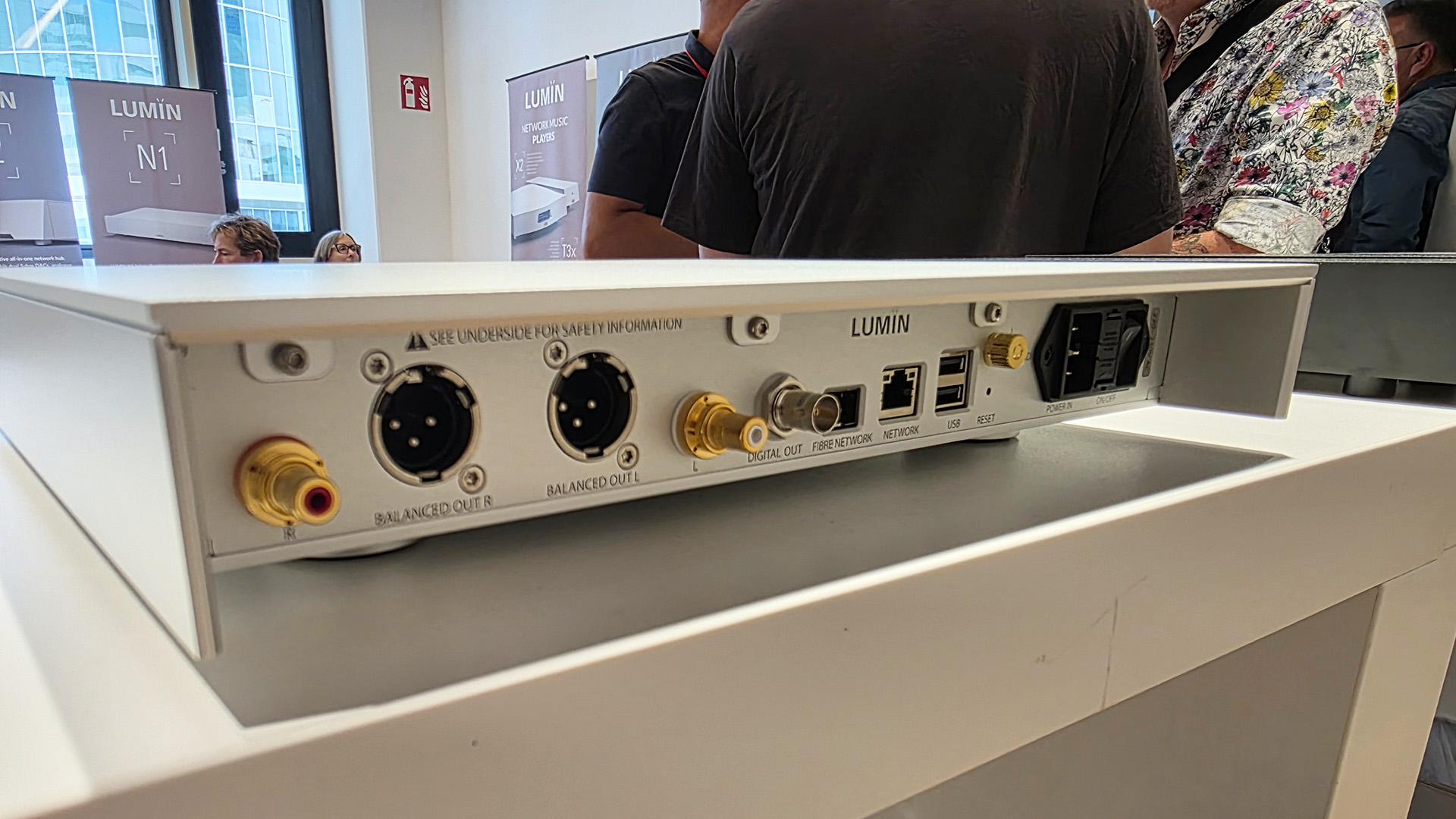 The rear view of a Lumin HiFi unit