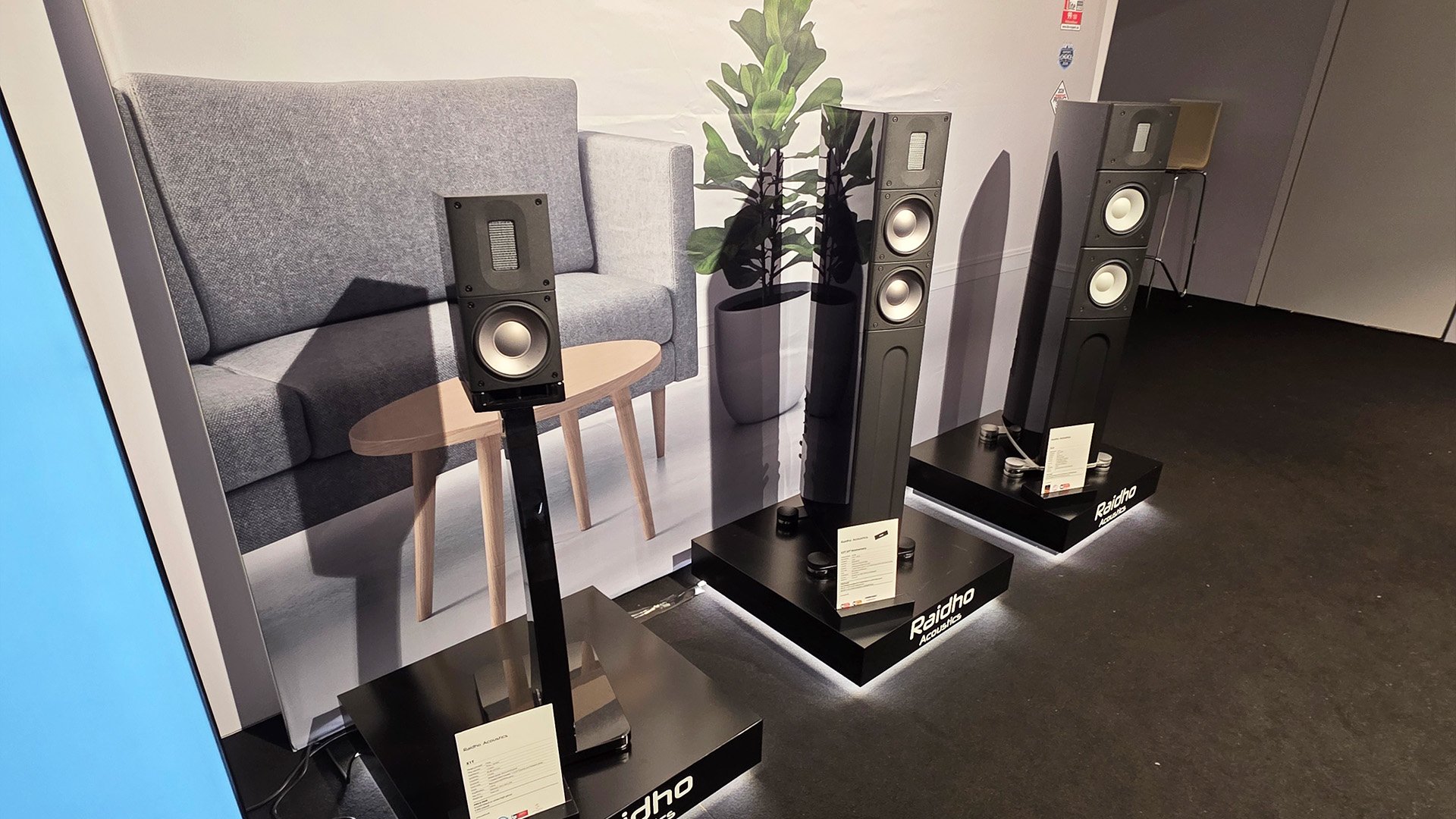 Three Raidho speakers