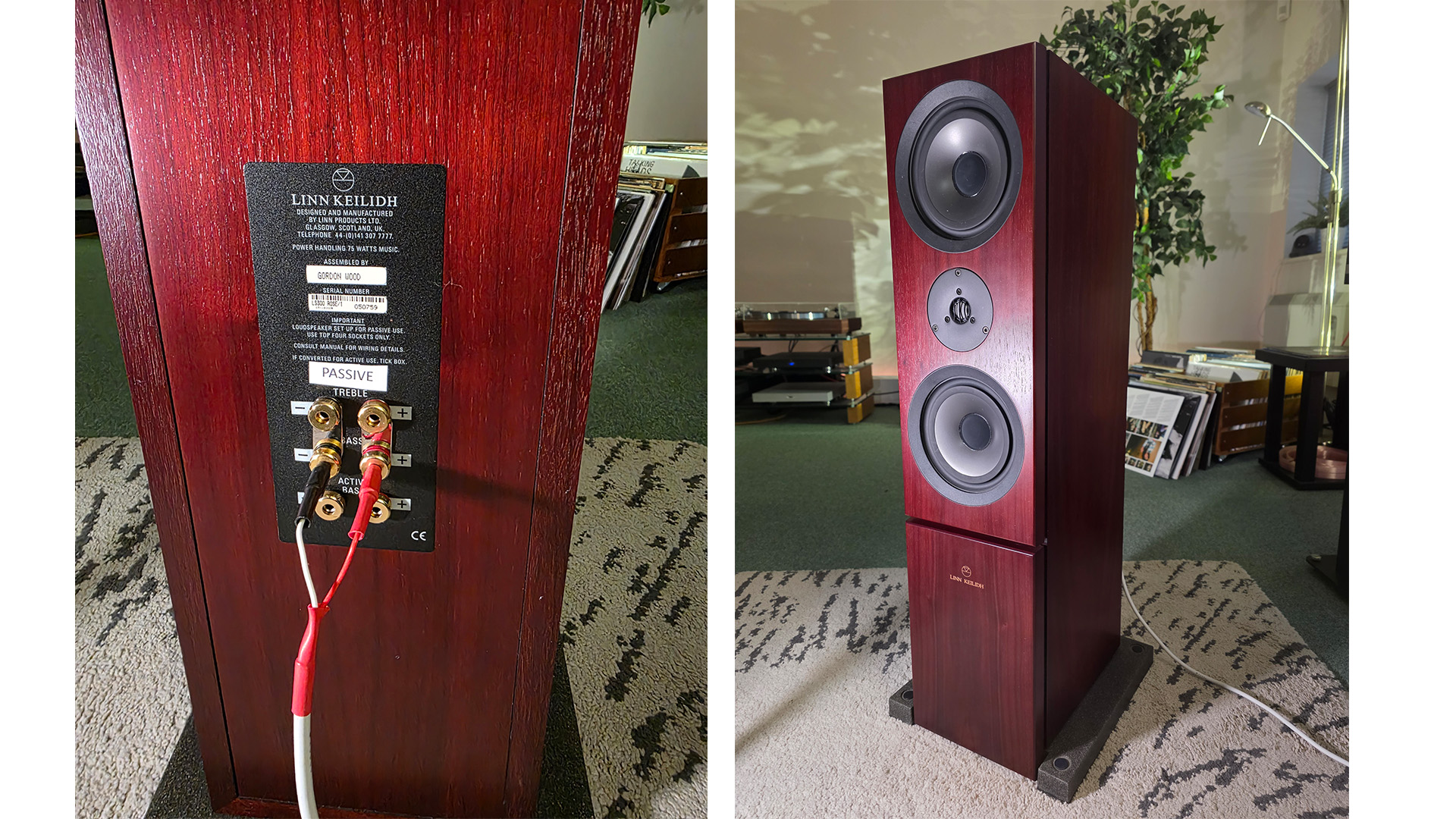 Keilidh in passive mode with Links and speaker cables